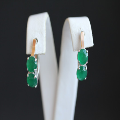 Сережки 407 альпініт зелений Rh Timofeev