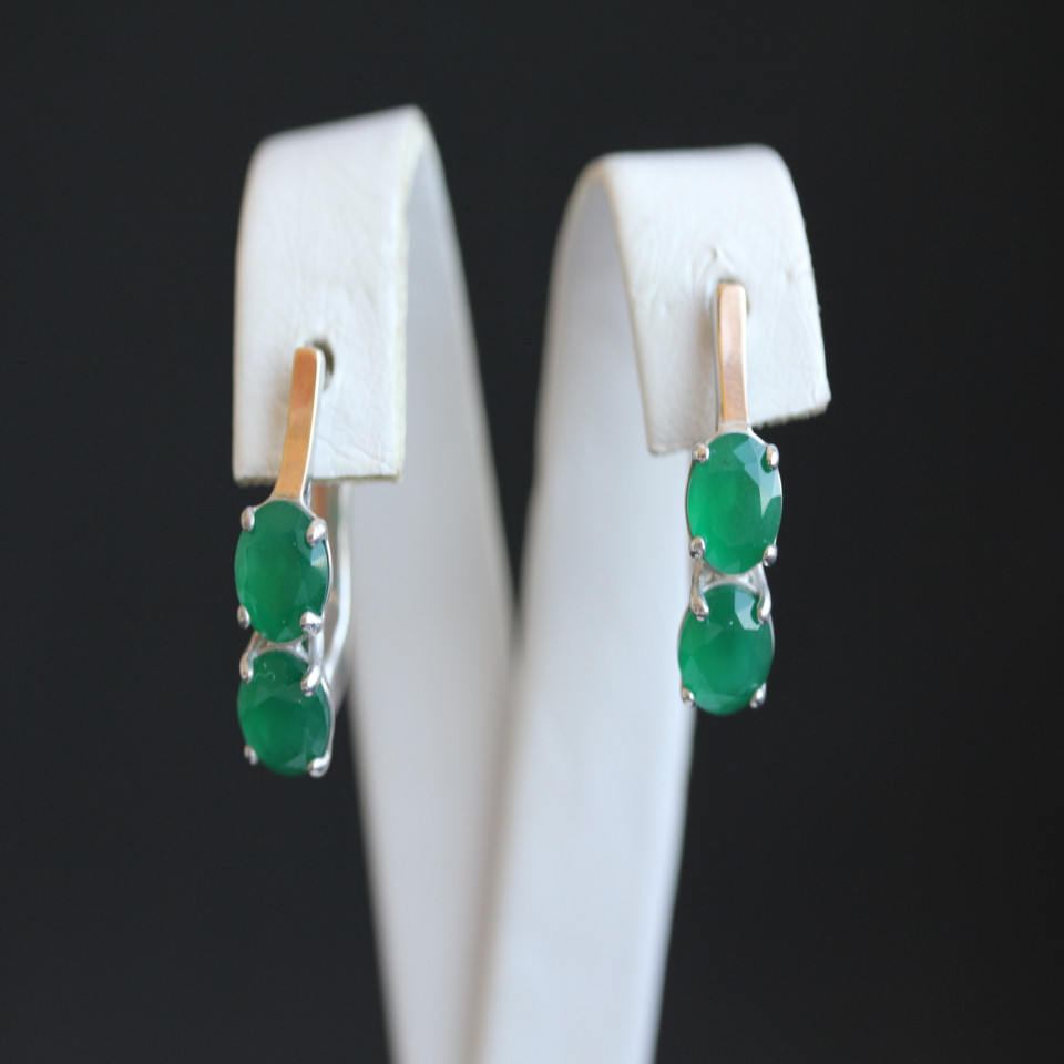 Сережки 407 альпініт зелений Rh Timofeev