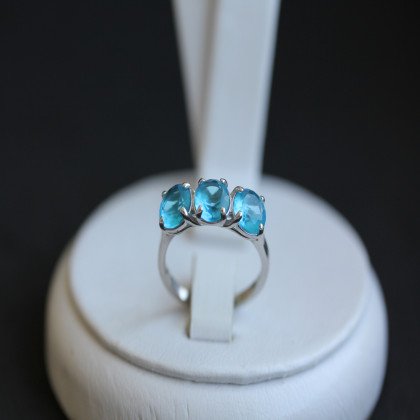 Перстень 407(2) альпініт блакитний Rh Timofeev