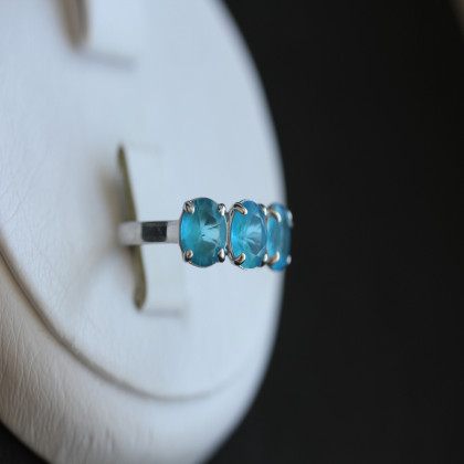 Перстень 407(2) альпініт блакитний Rh Timofeev 2