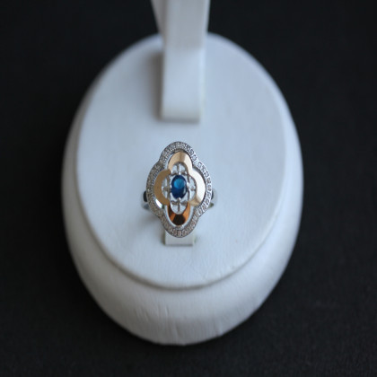 Перстень 408 альпініт синій Rh Timofeev