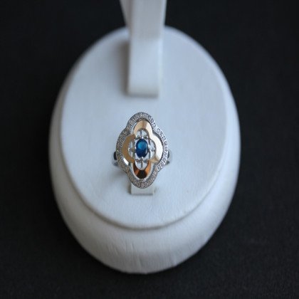 Перстень 408 альпініт синій Rh Timofeev