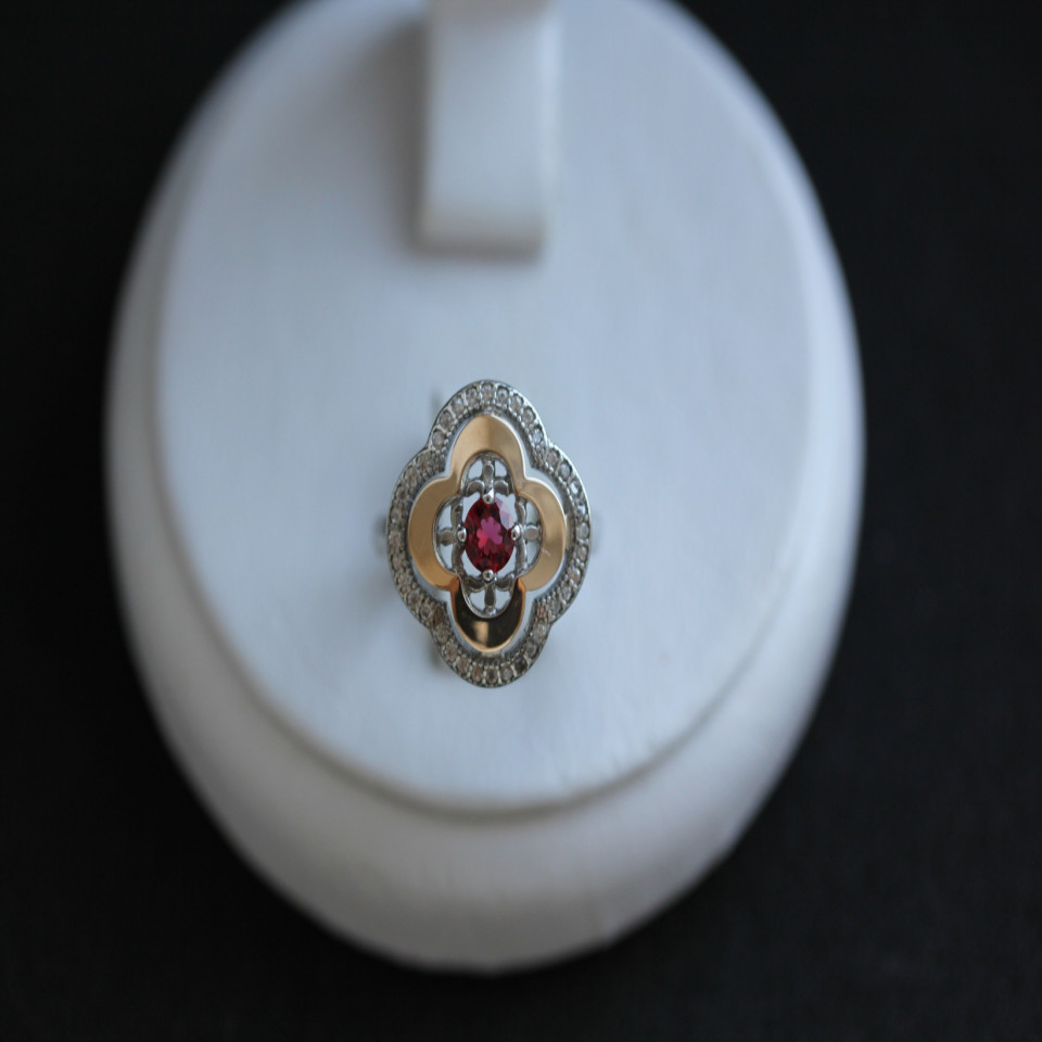 Перстень 408 альпініт клюква Rh Timofeev