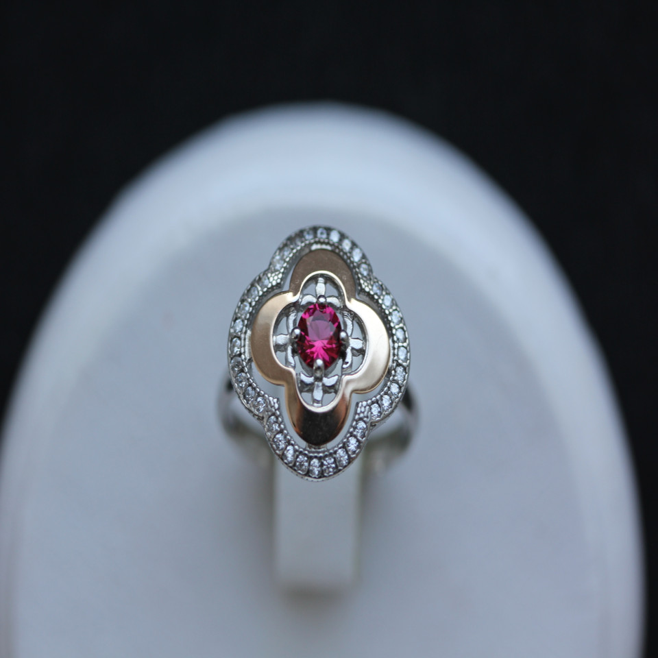 Перстень 408 альпініт клюква Rh Timofeev