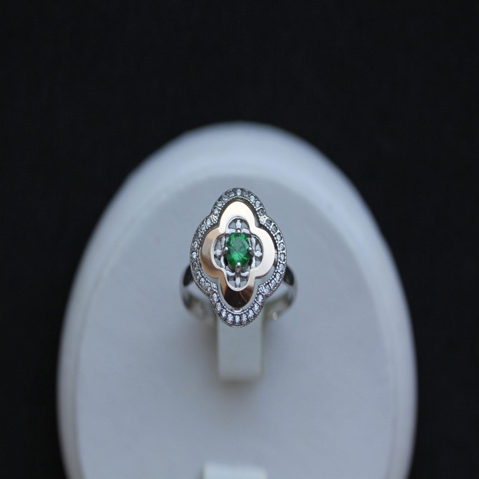 Перстень 408 альпініт зелений Rh Timofeev