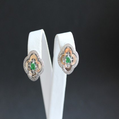 Сережки 408 альпініт зелений Rh Timofeev