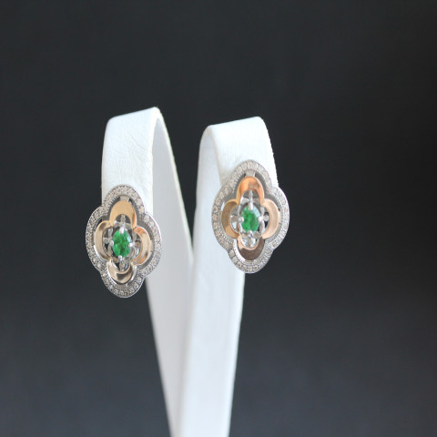 Сережки 408 альпініт зелений Rh Timofeev