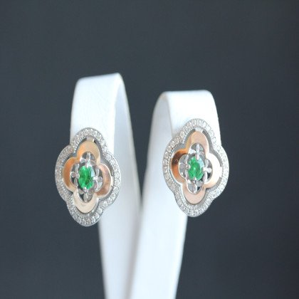 Сережки 408 альпініт зелений Rh Timofeev 2