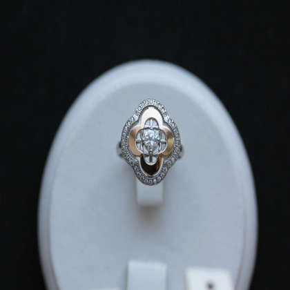 Перстень 408 цирконій білий Rh Timofeev