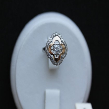 Перстень 408 цирконій білий Rh Timofeev 2