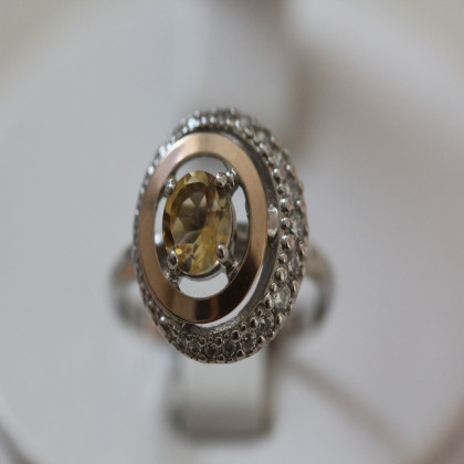 Перстень 409 цитрин Rh Timofeev