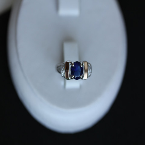 Перстень 411 альпініт синій Rh Timofeev