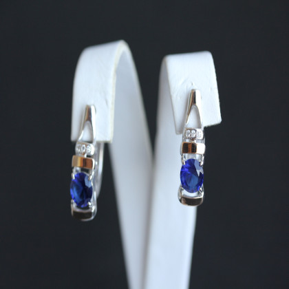 Сережки 411 альпініт синій Rh Timofeev