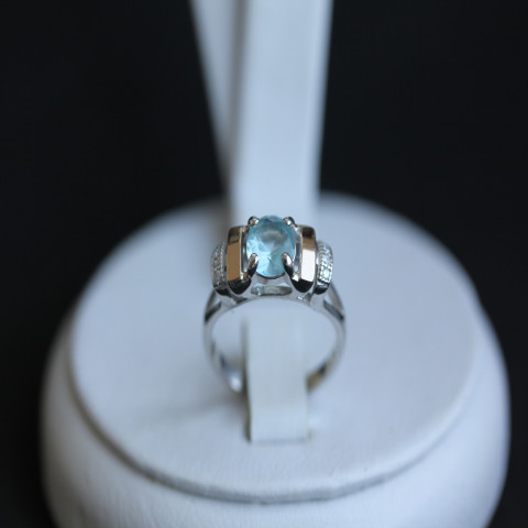 Перстень 411 альпініт блакитний Rh Timofeev