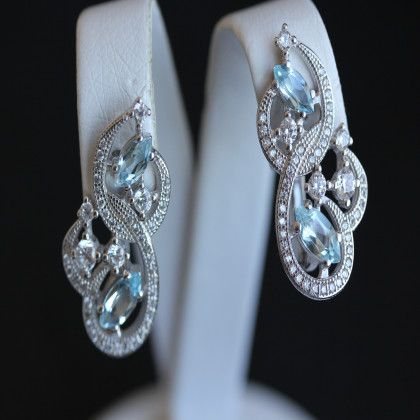 Сережки 417 топаз Rh Timofeev