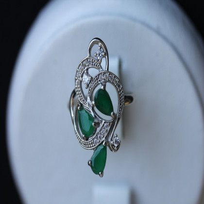 Перстень 418 альпініт зелений Rh Timofeev