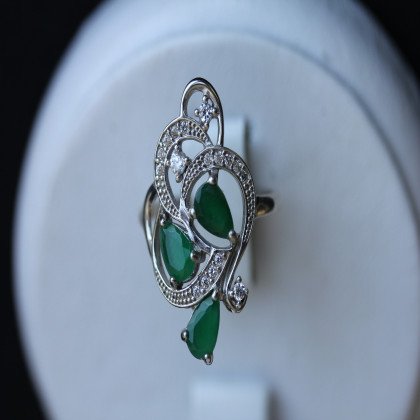 Перстень 418 альпініт зелений Rh Timofeev