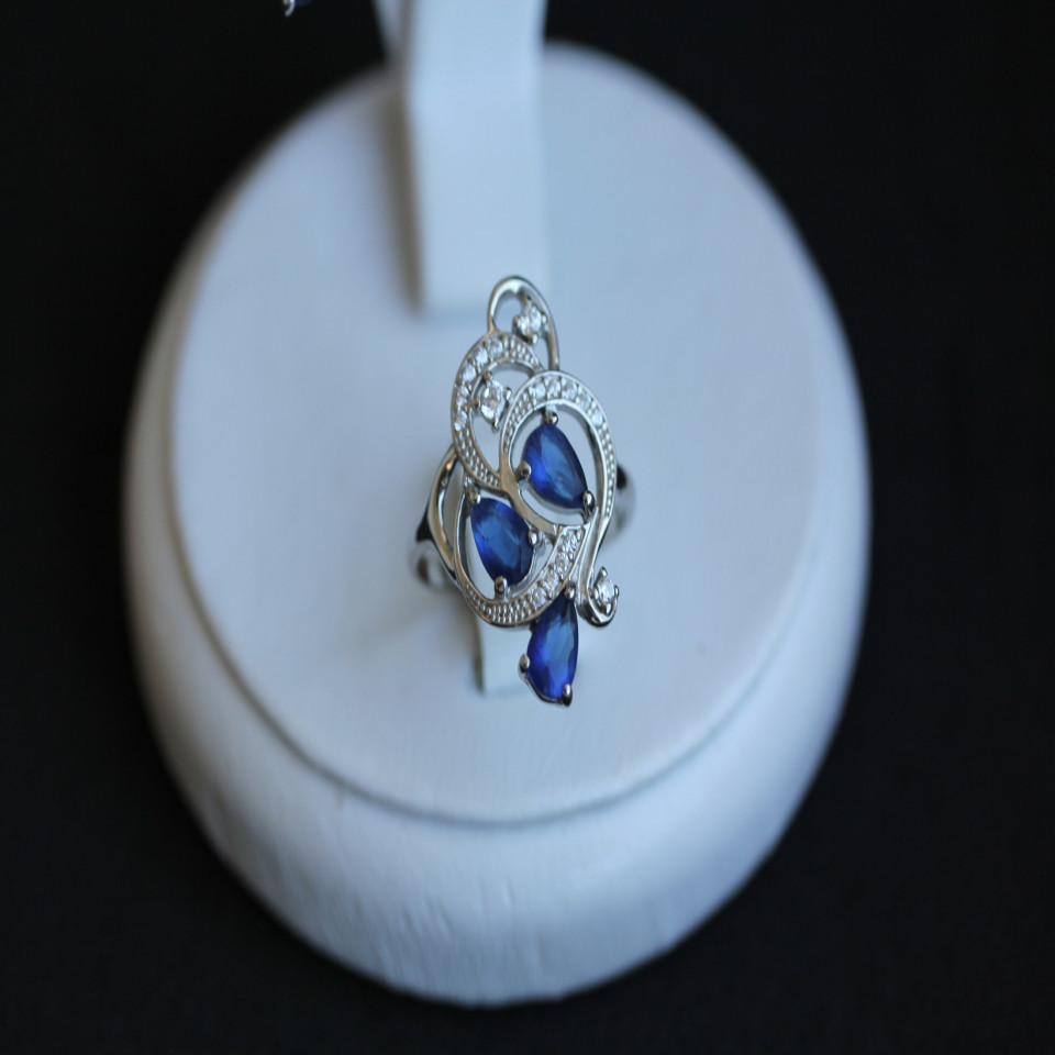 Перстень 418 альпініт синій Rh Timofeev