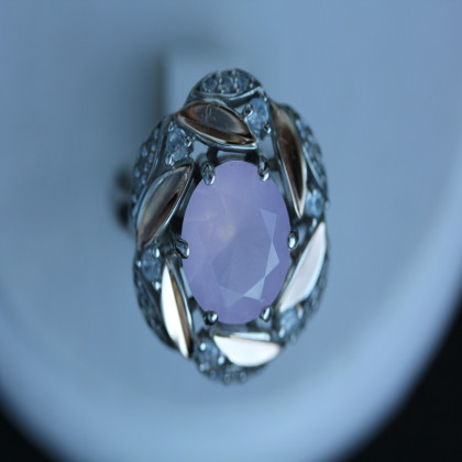 Перстень 419 кварц рожевий Rh Timofeev 2