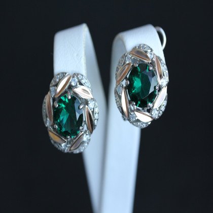 Сережки 419 альпініт смарагд Rh Timofeev