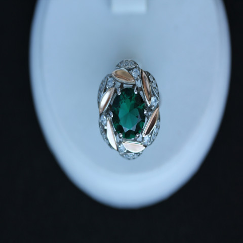 Перстень 419 альпініт смарагд Rh Timofeev