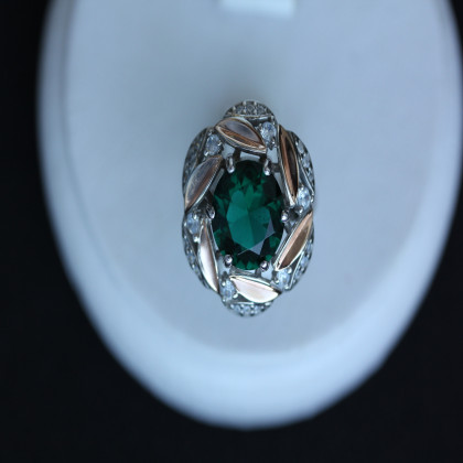 Перстень 419 альпініт смарагд Rh Timofeev