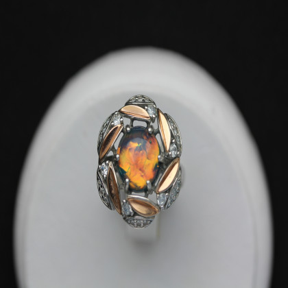 Перстень 425 опал синій імітація Rh Timofeev