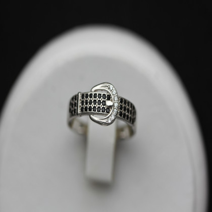 Перстень 442 цирконій чорний Rh Timofeev