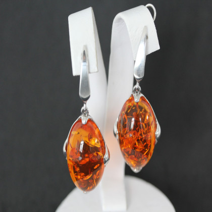 Сережки 449 янтарь імітація жовтий Rh Timofeev