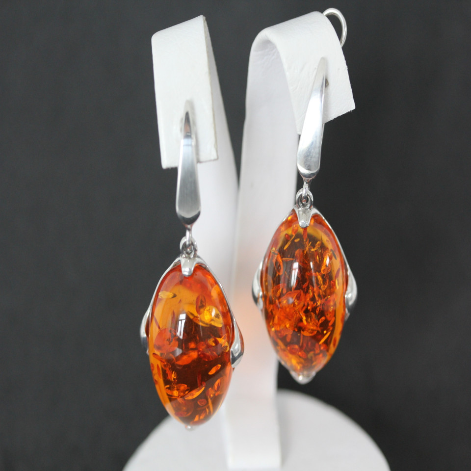 Сережки 449 янтарь імітація жовтий Rh Timofeev