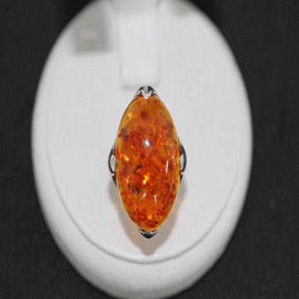 Перстень 449 янтарь жовтий імітація Rh Timofeev