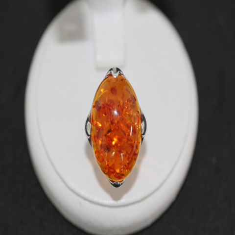 Перстень 449 янтарь жовтий імітація Rh Timofeev