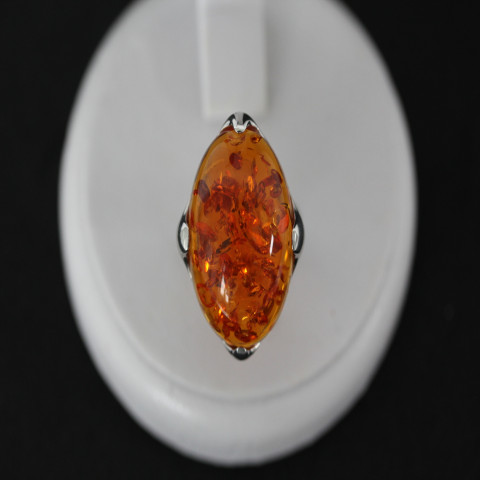 Перстень 449 янтарь жовтий імітація Rh Timofeev