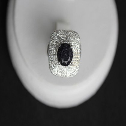 Перстень 450 авантюрин синій Rh Timofeev