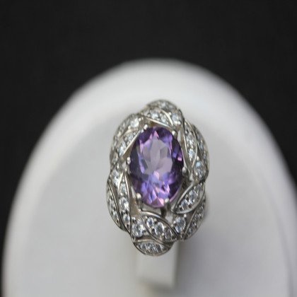 Перстень 454 аметист Rh Timofeev