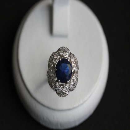 Перстень 454 альпініт синій Rh Timofeev 2