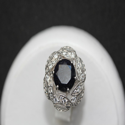 Перстень 454 аванюрин синій Rh Timofeev