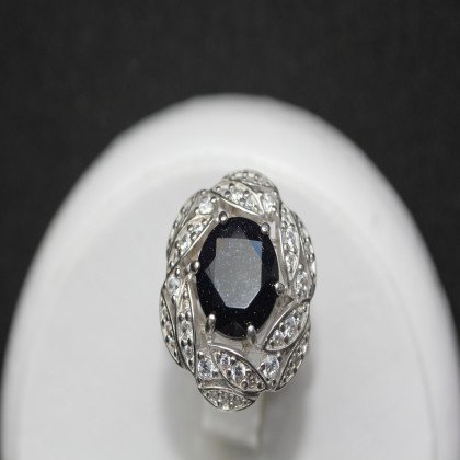 Перстень 454 аванюрин синій Rh Timofeev