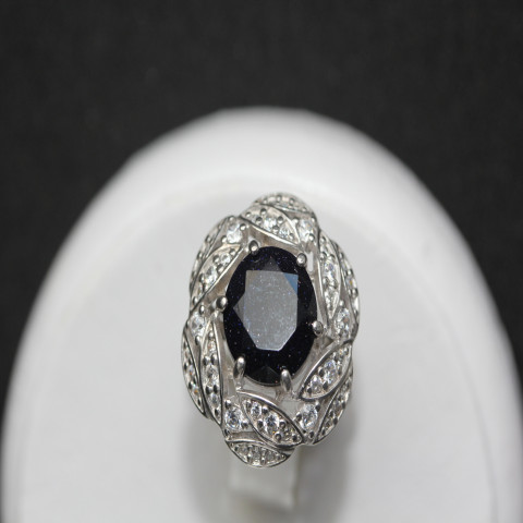 Перстень 454 аванюрин синій Rh Timofeev