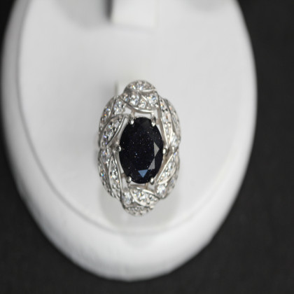 Перстень 454 аванюрин синій Rh Timofeev 2