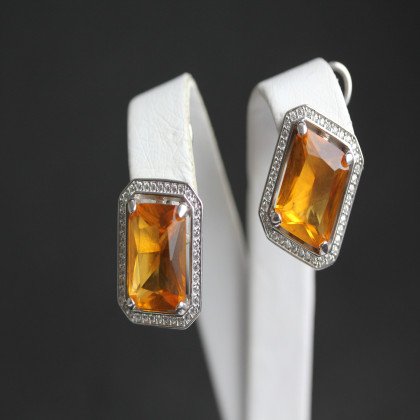 Сережки 455 альпініт жовтий Rh Timofeev