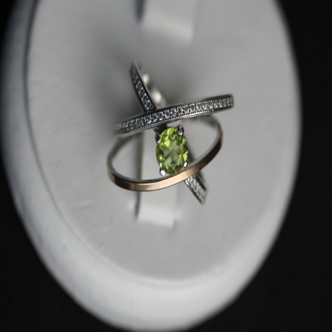 Перстень 456 хризоліт Rh Timofeev