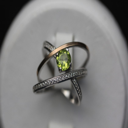 Перстень 456 хризоліт Rh Timofeev 2