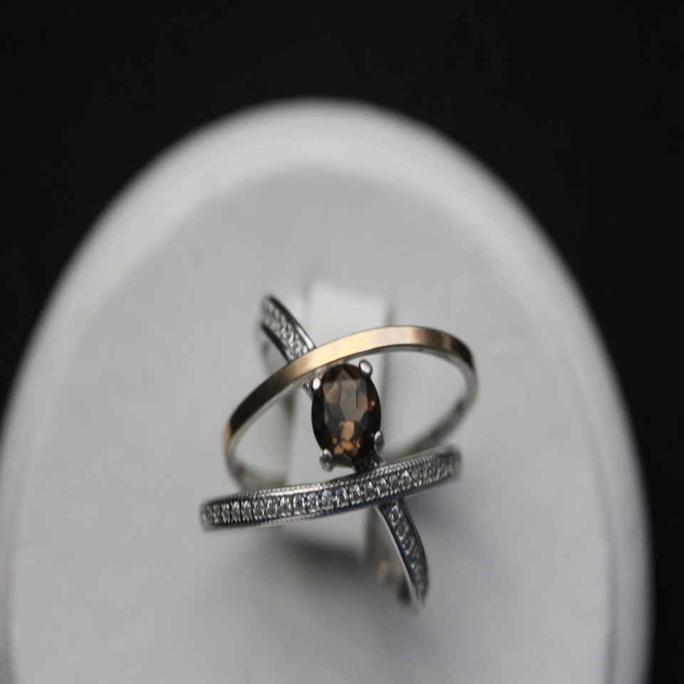 Перстень 456 раухтопаз Rh Timofeev