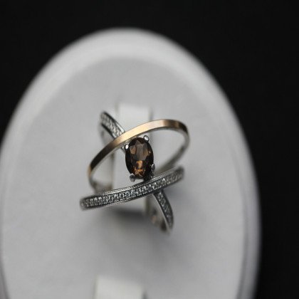 Перстень 456 раухтопаз Rh Timofeev 2
