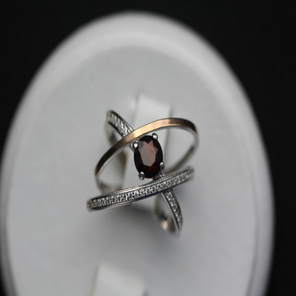 Перстень 456 гранат Rh Timofeev 2