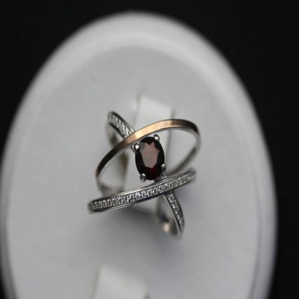 Перстень 456 гранат Rh Timofeev 2