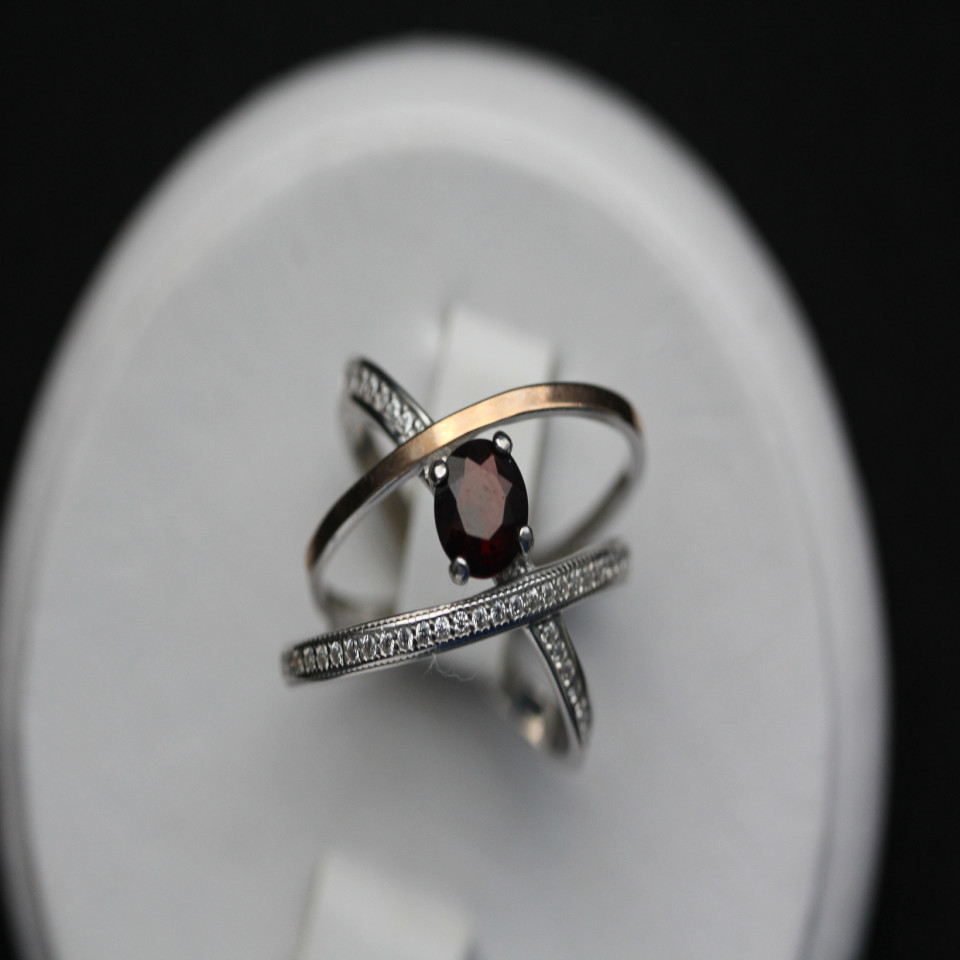 Перстень 456 гранат Rh Timofeev