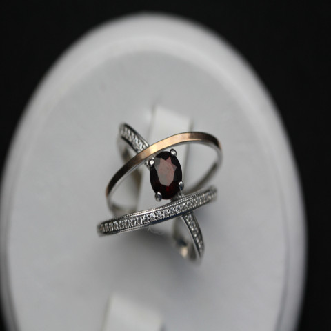 Перстень 456 гранат Rh Timofeev