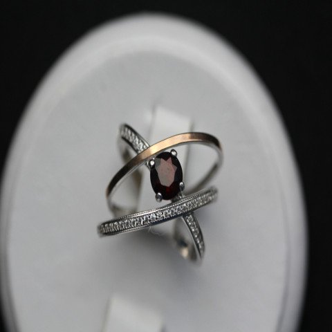 Перстень 456 гранат Rh Timofeev